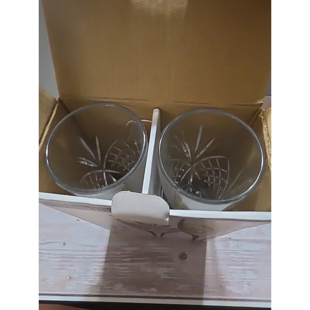 Godinger Dublin Shannon Crystal Champagne Flutes - Set of 2 - In Box